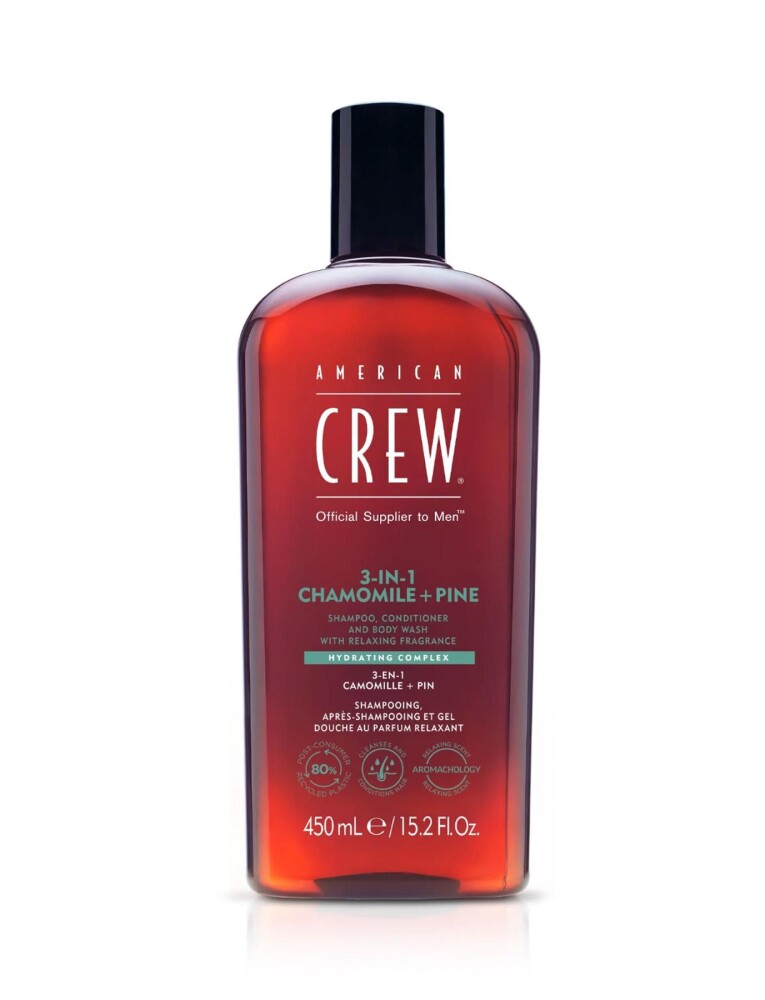 AMERICAN CREW 3 IN 1 CHAMOMILE & PINE with Relaxing Fragrance 450ML - American Crew