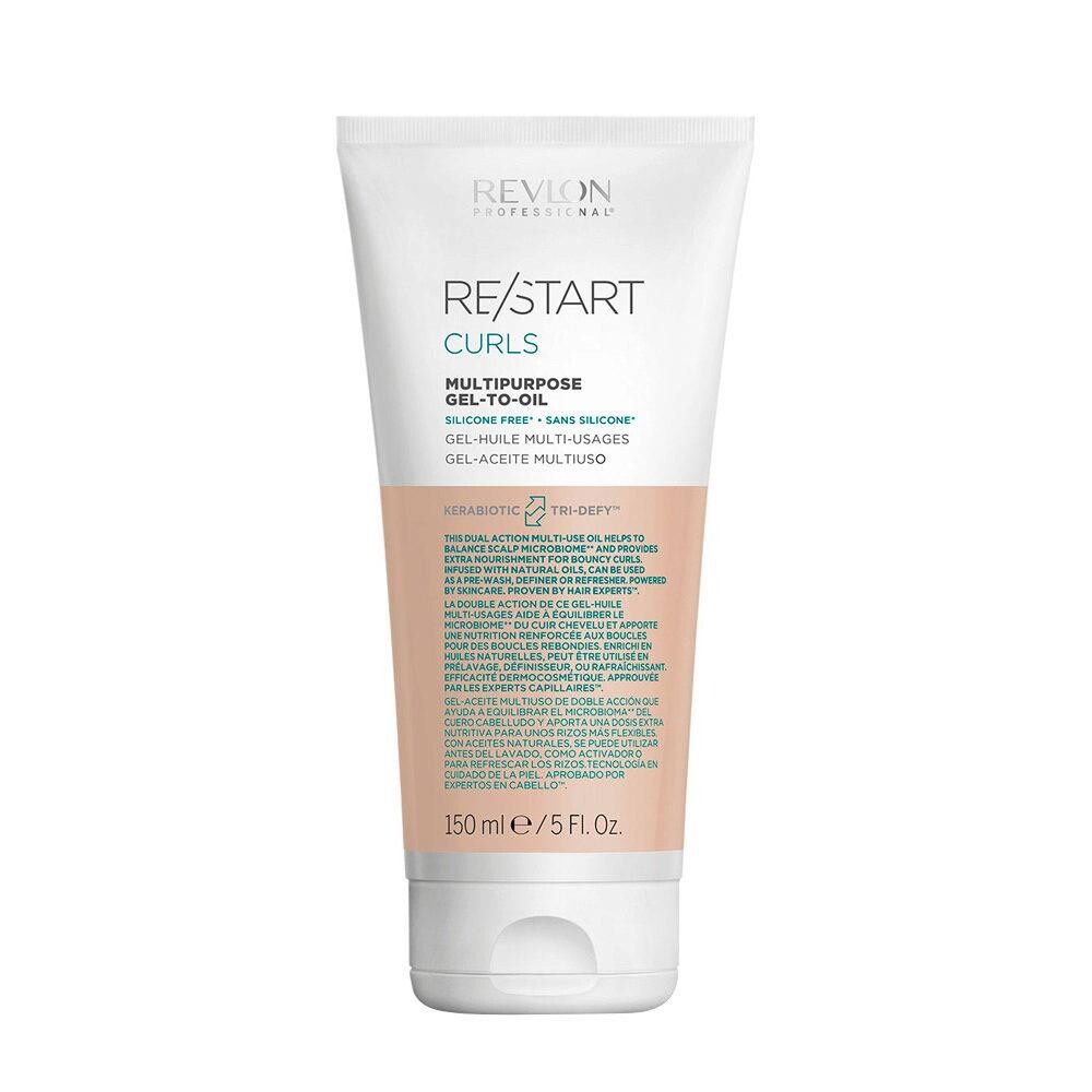 RESTART CURLS MULTIPURPOSE GEL-TO-OIL 150ml Sulfate & Silicone Free - Revlon Professional