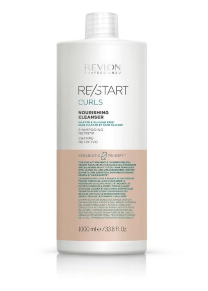 RESTART CURLS NOURISHING CLEANSER 1000ml Sulfate & Silicone Free - Revlon Professional